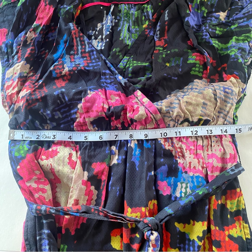 Anthropologie Astrid Needlepoint Mini Dress Navy Black Floral Cottagecore Size M - Picture 16 of 16